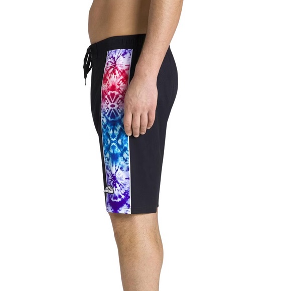 🔥Pipeline Black Board Shorts with Tie-Dye Accents Sz Medium New - Picture 10 of 14